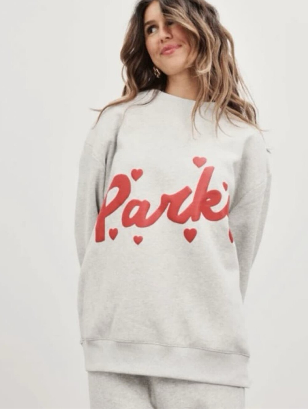 Parke Valentine’s Day Heart Mockneck -Grey/Red - L/XL
